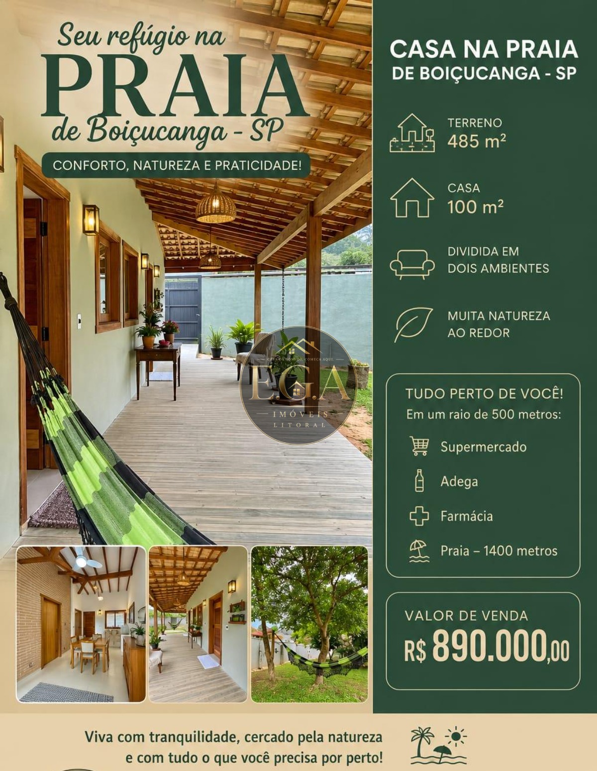 Casa flat em boiçucanga- sp