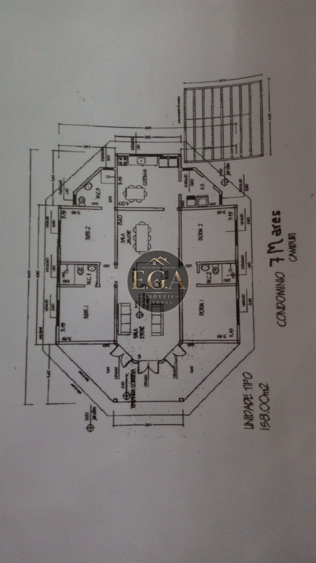 Área com 4,800m² com 07 casas a terminar camburi -sp
